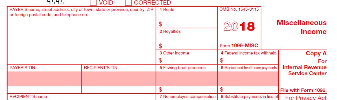 1099 MISC filing